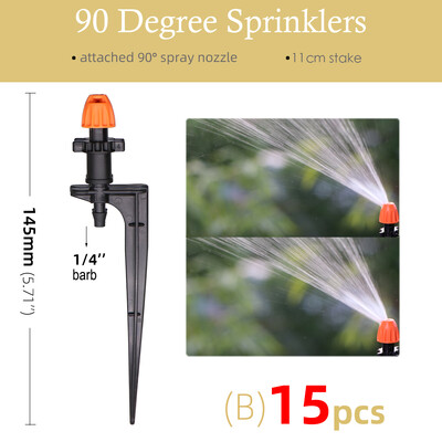 18-тип пръскащи пръскачки 90°/180°/360°/лентови дюзи 11cm колове 1/4'' шип 5.0 винтови конектори напояване на градински оранжерии
