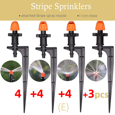 18-тип пръскащи пръскачки 90°/180°/360°/лентови дюзи 11cm колове 1/4'' шип 5.0 винтови конектори напояване на градински оранжерии