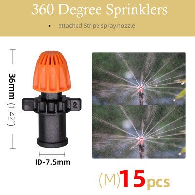 18-тип пръскащи пръскачки 90°/180°/360°/лентови дюзи 11cm колове 1/4'' шип 5.0 винтови конектори напояване на градински оранжерии
