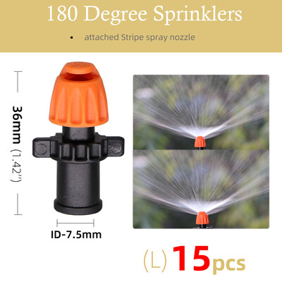 18-тип пръскащи пръскачки 90°/180°/360°/лентови дюзи 11cm колове 1/4'' шип 5.0 винтови конектори напояване на градински оранжерии