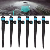 10PCS 1/4`` visokokvalitetne prskalice za navodnjavanje s mjehurićima za 1/4`` 4/6mm cijevi za crijevo s podesivim emiterima Sustav za navodnjavanje kapaljkom