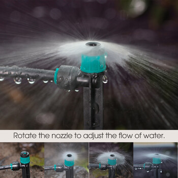 10PCS 1/4\'\' Υψηλής ποιότητας Bubbler Irrigation Sprinkler for 1/4\'\' 4/6mm Hose Tubing Adjustable Emitters Dripper Watering System