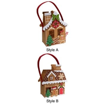 Τσάντα τσόχα μελόψωμο House Holiday Cute Party Favors Παιδική χριστουγεννιάτικη τσάντα δώρου