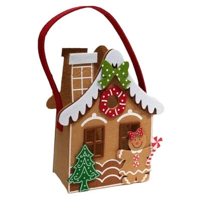 Nemez mézeskalács házi táska Ünnepi aranyos partikívánság gyerekeknek karácsonyi ajándéktáska