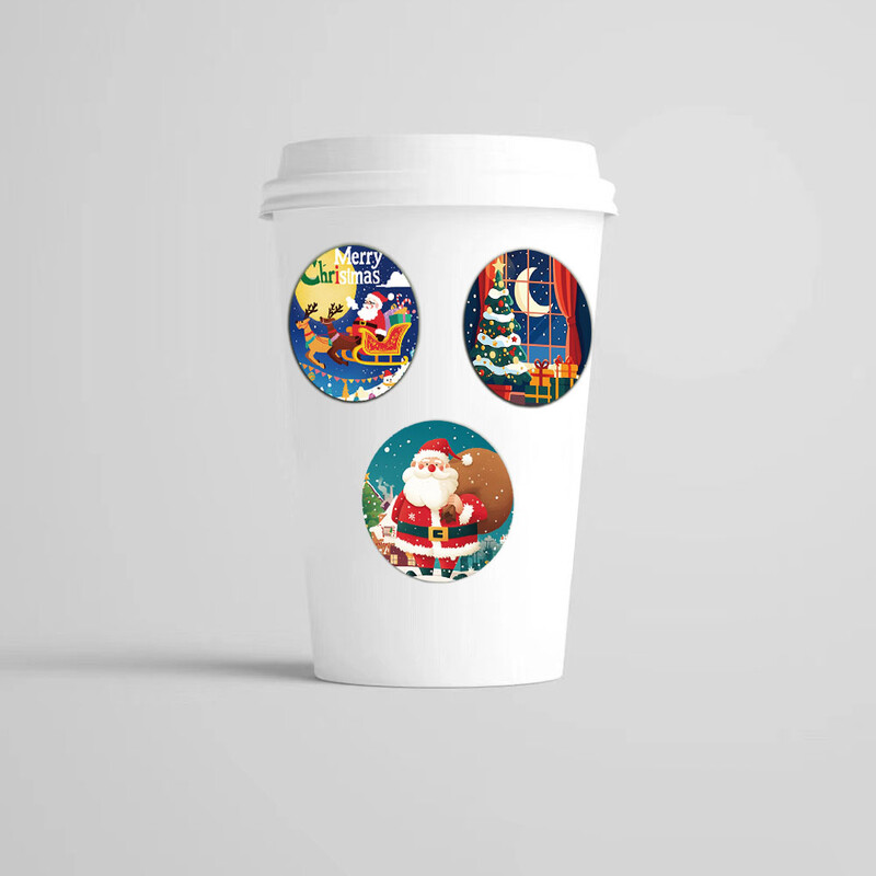 500 vnt Animacinių filmų Kūrybingų Kalėdų dovanų lipdukai Sandarinimo lipdukai Linksmų Kalėdų lipnios etiketės