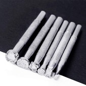 6 τμχ Δερμάτινα Εργαλεία Σφράγισης Δερμάτινη Σέλα Εργασίας Σετ Σφραγίδων Κατασκευής Στάμπων Ειδικού Σχήματος Σετ σφραγίδων διάτρησης Δερμάτινα Εργαλεία χειροτεχνίας