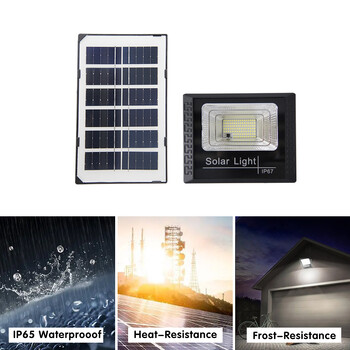 Solar Flood Lights Outdoor IP67 Αδιάβροχη ηλιακή λάμπα Τηλεχειριστήριο εξοικονόμησης ενέργειας Κήπος Πολυλειτουργικός αισθητήρας προβολέας