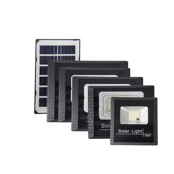 Solar Flood Lights Outdoor IP67 Αδιάβροχη ηλιακή λάμπα Τηλεχειριστήριο εξοικονόμησης ενέργειας Κήπος Πολυλειτουργικός αισθητήρας προβολέας