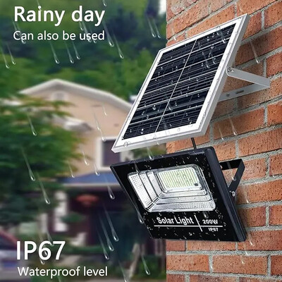Solar Flood Lights Outdoor IP67 Αδιάβροχη ηλιακή λάμπα Τηλεχειριστήριο εξοικονόμησης ενέργειας Κήπος Πολυλειτουργικός αισθητήρας προβολέας