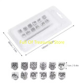 Templid nahast tööriistade reljeefseks trükkimiseks Käsitsi valmistatud isetehtud käsitööd Zodiac Grass Tähtkuju Loomade hallituse templite komplekt Metallist tembeldustööriist