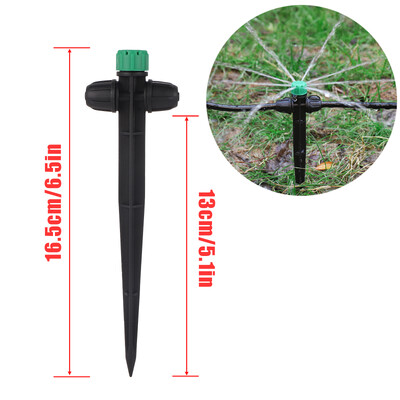 Conexiune blocată Aspersor de împrăștiere Suport cu 8 găuri Picurator Grădină Paturi de flori Gazon Flori Udare Legume Emițător de irigare