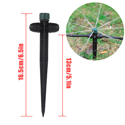 Conexiune blocată Aspersor de împrăștiere Suport cu 8 găuri Picurator Grădină Paturi de flori Gazon Flori Udare Legume Emițător de irigare