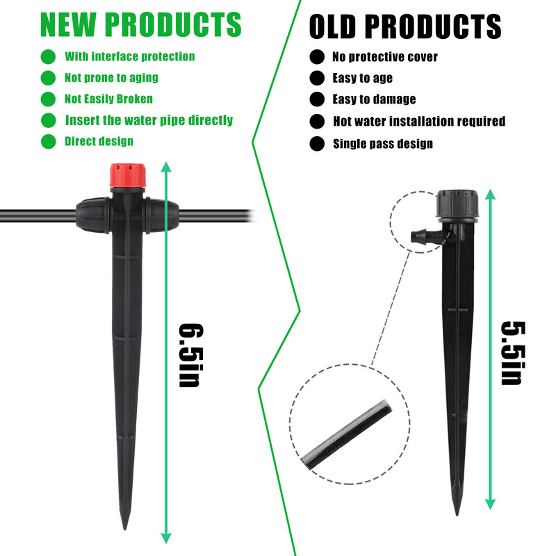 Conexiune blocată Aspersor de împrăștiere Suport cu 8 găuri Picurator Grădină Paturi de flori Gazon Flori Udare Legume Emițător de irigare