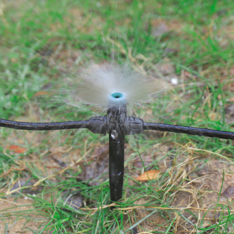 Conexiune blocată Aspersor de împrăștiere Suport cu 8 găuri Picurator Grădină Paturi de flori Gazon Flori Udare Legume Emițător de irigare