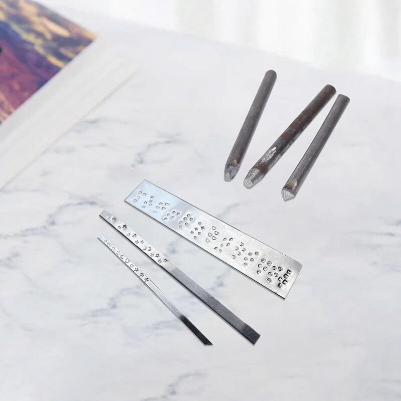 20 vnt Gėlių štampavimo antspaudų rinkinys Geležies graviravimo įrankių rinkiniai Plieniniai Punch Gėlių Punch Antspaudų Rinkinys Papuošalų Metalo štampavimo Įrankis