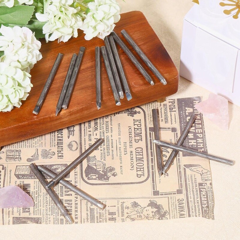 20 vnt Gėlių štampavimo antspaudų rinkinys Geležies graviravimo įrankių rinkiniai Plieniniai Punch Gėlių Punch Antspaudų Rinkinys Papuošalų Metalo štampavimo Įrankis
