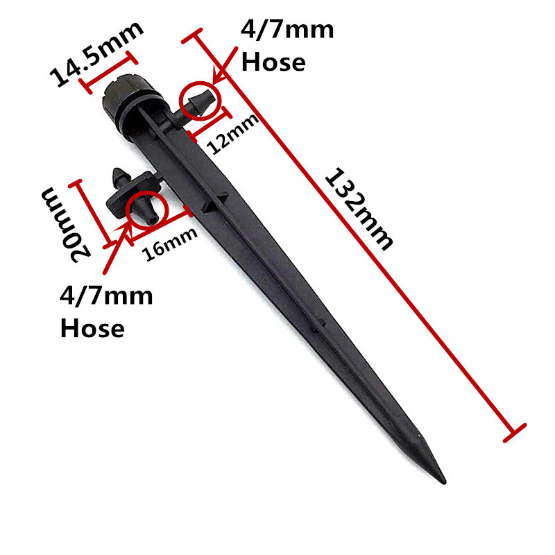 10 ks 360 stupňových záhradných zavlažovacích postrekovačov Dripper s 1/4 '' hadicovou konektorom, automatická zavlažovacia nastaviteľná postrekovacia hlavica