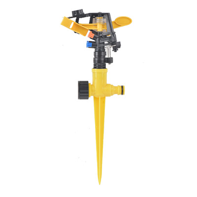 Ακροφύσιο διπλής εξόδου περιστροφικού ψεκαστήρα 360 μοιρών Πλαστική ακίδα με σπείρωμα 1/2" που εισάγει άρδευση κήπου στο έδαφος