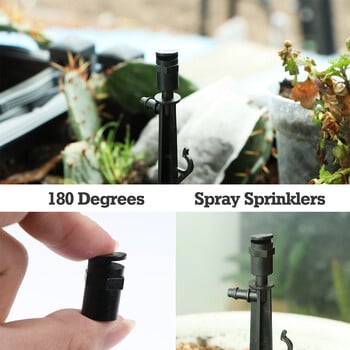 10PCS 180 Degrees Spray sprinkler for Home Garden Micro στάγδην άρδευση νερού Ψεκαστήρας Ακροφύσιο θερμοκηπίου ποτίσματος