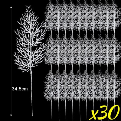 10/30KOM Bijele umjetne borove iglice Ukrasi za božićno drvce DIY vijenac Biljke za ukrase za novogodišnju zabavu