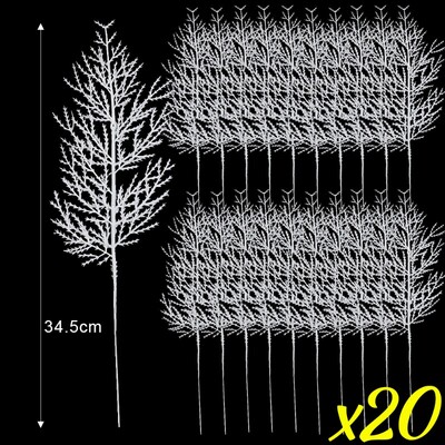 10/30KOM Bijele umjetne borove iglice Ukrasi za božićno drvce DIY vijenac Biljke za ukrase za novogodišnju zabavu