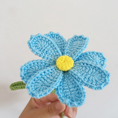 Ručno izrađeni pleteni Galsang cvijet za uređenje doma Heklano cvijeće od pamučne pređe koje se može prati Vječno cvijeće Vjenčani dekor Lažno cvijeće