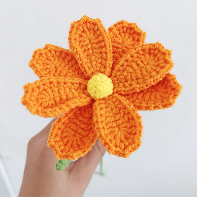 Ručno izrađeni pleteni Galsang cvijet za uređenje doma Heklano cvijeće od pamučne pređe koje se može prati Vječno cvijeće Vjenčani dekor Lažno cvijeće