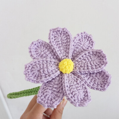 Ručno izrađeni pleteni Galsang cvijet za uređenje doma Heklano cvijeće od pamučne pređe koje se može prati Vječno cvijeće Vjenčani dekor Lažno cvijeće