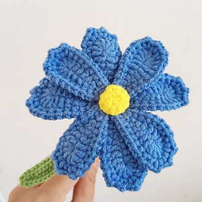 Ručno izrađeni pleteni Galsang cvijet za uređenje doma Heklano cvijeće od pamučne pređe koje se može prati Vječno cvijeće Vjenčani dekor Lažno cvijeće