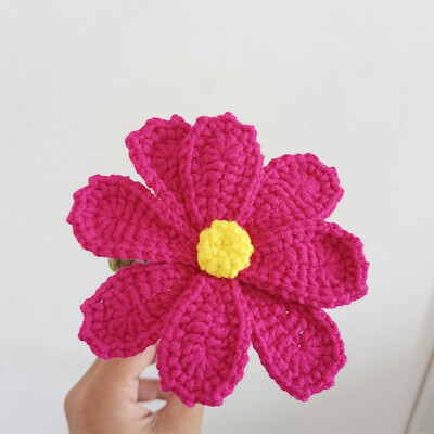 Ručno izrađeni pleteni Galsang cvijet za uređenje doma Heklano cvijeće od pamučne pređe koje se može prati Vječno cvijeće Vjenčani dekor Lažno cvijeće