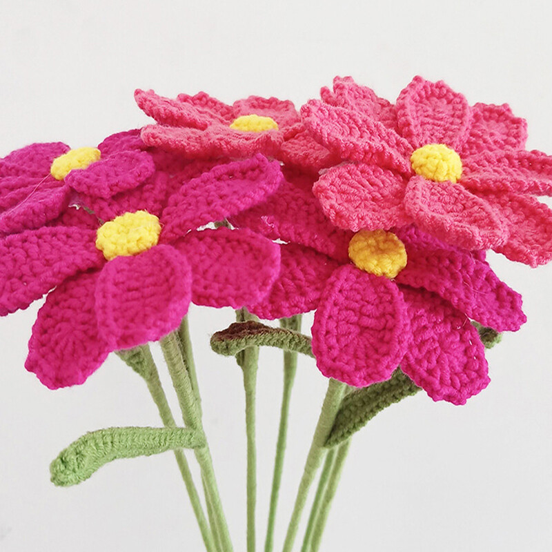 Ručno izrađeni pleteni Galsang cvijet za uređenje doma Heklano cvijeće od pamučne pređe koje se može prati Vječno cvijeće Vjenčani dekor Lažno cvijeće