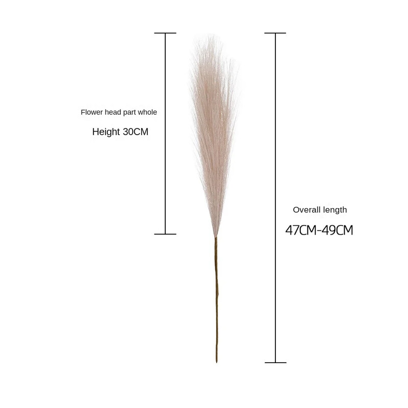 10db Mesterséges pampa fű dekoráció Pampa fű csokor lakberendezési szárított virágok esküvői otthoni parti dekorációhoz