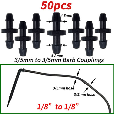 Šiltnamio sodas 50 vnt. lenkimo lašelinė rodyklė lašelinė mikro lašelinio drėkinimo rinkinys, tinkantis 3/5 mm žarna laistymo taupymo lašelinės gėlės