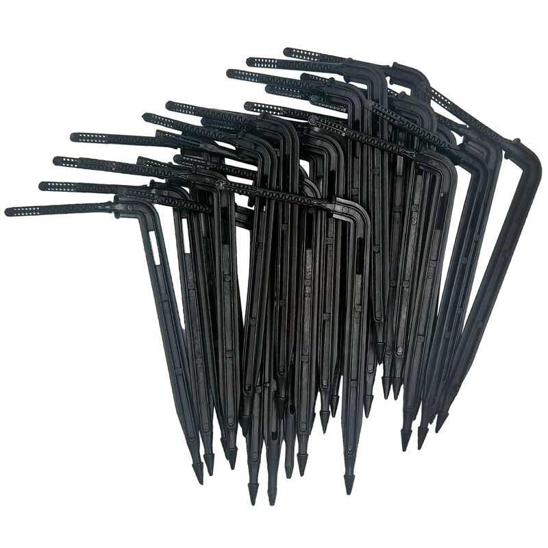 Šiltnamio sodas 50 vnt. lenkimo lašelinė rodyklė lašelinė mikro lašelinio drėkinimo rinkinys, tinkantis 3/5 mm žarna laistymo taupymo lašelinės gėlės