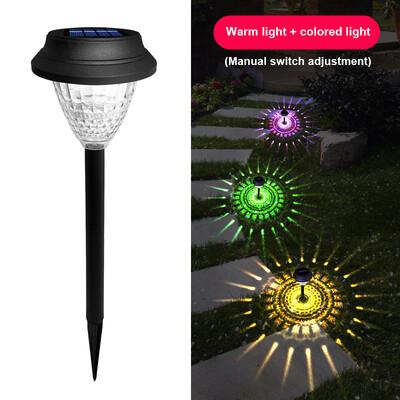 Kružna sjena Vrtno svjetlo Vanjska solarna svjetiljka Dvorište Pejzaž Travnjaci Svjetiljke za tlo Ambijentalno svjetlo RGB Dekoracija solarnog svjetla