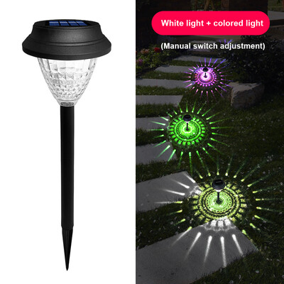 Kružna sjena Vrtno svjetlo Vanjska solarna svjetiljka Dvorište Pejzaž Travnjaci Svjetiljke za tlo Ambijentalno svjetlo RGB Dekoracija solarnog svjetla