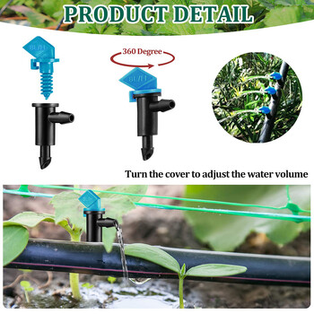 20 τεμ. Irrigation Drip Emitter Garden Flag Irrigation Dripper Δέντρα και θάμνοι μπλε μαύρο