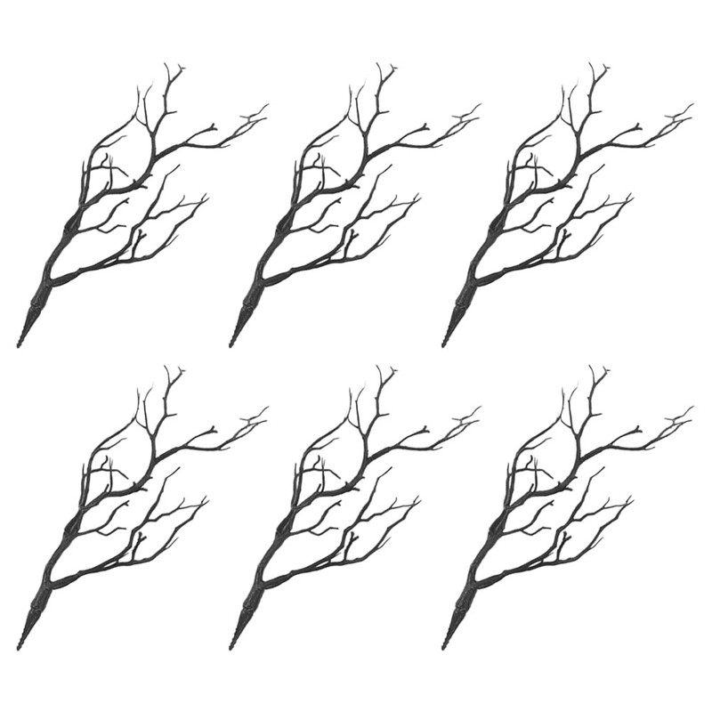 6 buc. Decoratiuni de Halloween Simulare Decoratiuni cu plante Vaza Ramuri artificiale Coarne de viță de vie Arborele din plastic DIY pentru masă pentru acasă