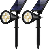4LED vonkajšie solárne svetlá na trávnik, zemné lampy, vodotesné krajinné solárne bodové svetlá, chodníky, záhradné svetlá, príjazdové cesty, dekorácie, nové