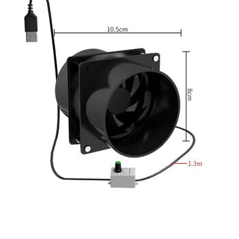 Απλή μικρή κουκούλα USB, χωρίς εγκατάσταση, ανεμιστήρας εξαερισμού κουζίνας, οικιακός ρυθμιζόμενος αγωγός ταχύτητας, ανεμιστήρες εξάτμισης