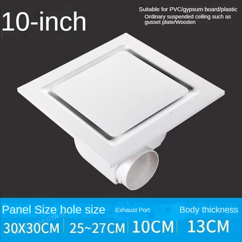 6/8/10 hüvelykes fürdőszobai elszívó ventilátor mennyezeti szellőztető ablak falra szerelhető cserelevegő-elszívó háztartási csővezeték ventilátorok