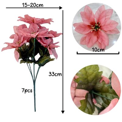 1db7 ágNagy mesterséges vörös bársony karácsonyi virágok karácsonyfa selyem rózsa fejek virágcsokor díszek esküvői buli Kezdőlap