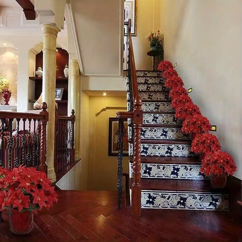 1db7 ágNagy mesterséges vörös bársony karácsonyi virágok karácsonyfa selyem rózsa fejek virágcsokor díszek esküvői buli Kezdőlap