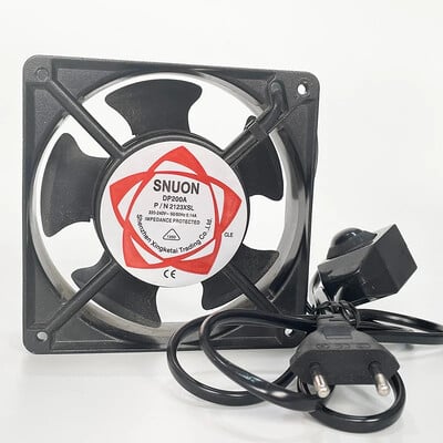 220V-240V 120mm axiálny chladiaci ventilátor s ložiskom a napájacím káblom