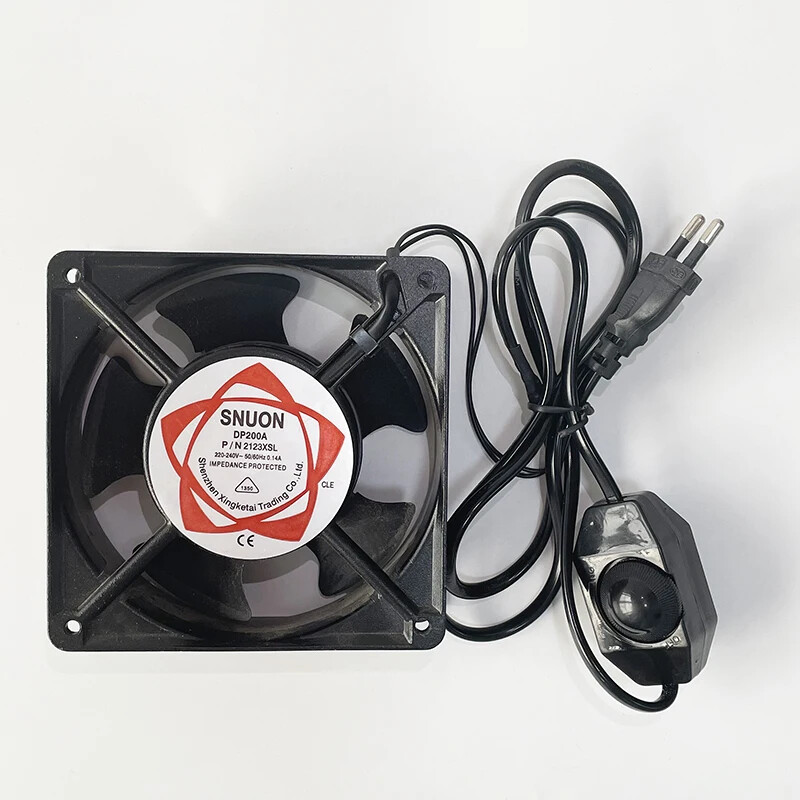 220V-240V 120mm axiálny chladiaci ventilátor s ložiskom a napájacím káblom