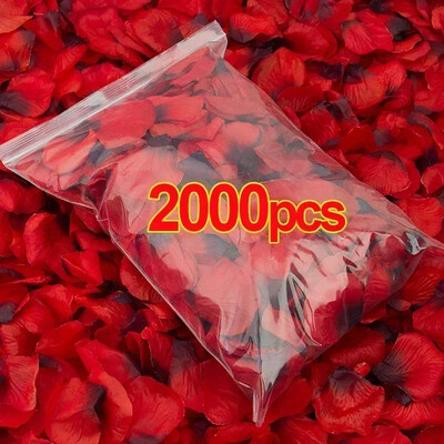 100-2000 τεμ. Τεχνητά ψεύτικα ροδοπέταλα Πολύχρωμα κόκκινα λευκά χρυσά τριαντάφυλλα Πέταλα λουλούδια για ρομαντική διακόσμηση για μπομπονιέρες γάμου