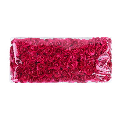 144/288 ks 2 cm mini papierové ruže umelé kvetinové hlavičky kytice na svadbu umelé ruže kvety DIY scrapbooking potreby