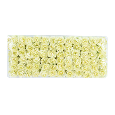 144/288 ks 2 cm mini papierové ruže umelé kvetinové hlavičky kytice na svadbu umelé ruže kvety DIY scrapbooking potreby
