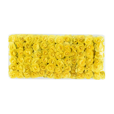 144/288 ks 2 cm mini papierové ruže umelé kvetinové hlavičky kytice na svadbu umelé ruže kvety DIY scrapbooking potreby