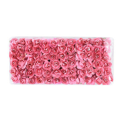 144/288 ks 2 cm mini papierové ruže umelé kvetinové hlavičky kytice na svadbu umelé ruže kvety DIY scrapbooking potreby